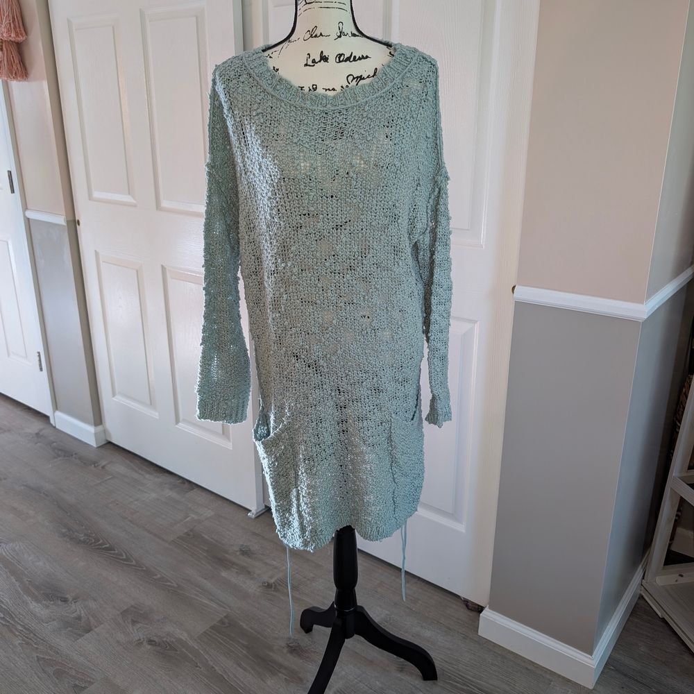 FP Beach Light Blue Knit Dress